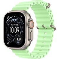 Apple Watch Ultra 3 LTE 49 мм (титановый корпус, природный/салатовый, ремешок из эластомера) Image #1