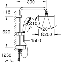 Grohe Tempesta Rustic System 200 27399002 Image #2