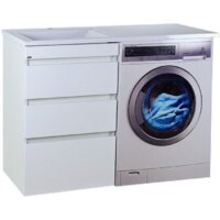 Misty Фостер - 55 Тумба напольная 3 ящ. под стиральную машину, белая эмаль - Э-Фос01055-01Н3Я
