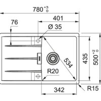 Franke Centro CNG 611/211-78 Fragranite 114.0639.689 (оникс) Image #2