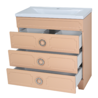 Misty Атлантик - 60 Тумба напольная с 2 ящ., белая эмаль - П-Атл-01060-0112Я Image #2