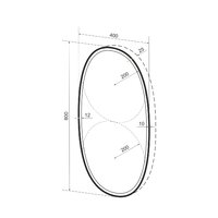 Wellsee Зеркало с фронтальной LED-подсветкой 7 Rays' Spectrum 172201580, 40 х 80 см (с сенсором и регулировкой яркости освещения) Image #10