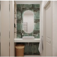 Wellsee Зеркало с фронтальной LED-подсветкой 7 Rays' Spectrum 172201580, 40 х 80 см (с сенсором и регулировкой яркости освещения) Image #6