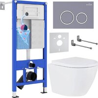 Roxen Antares 530185-02 в комплекте с инсталляцией StounFix Dual Fresh 6 в 1 966055 (кнопка: серый бетон) Image #1