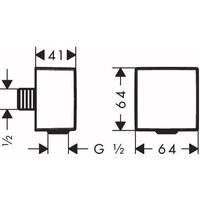 Hansgrohe FixFit Square 26455670 (черный матовый) Image #2