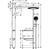 Hansgrohe Rainfinity Showerpipe 360 1jet 26842700 (белый матовый) Image #2
