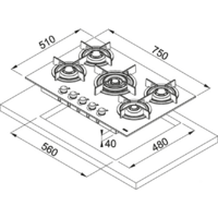 Franke FHCR 755 4G TC HE BK C Image #2