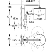 Grohe Rainshower System 310 27968000 Image #15