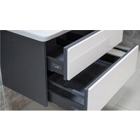 Roca Тумба Ronda 70 ZRU9302964 с умывальником Gap 70 (белый/антрацит) Image #4