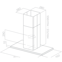 Elica Galaxy Island WHIX/A/90X45 [PRF0019192] Image #3